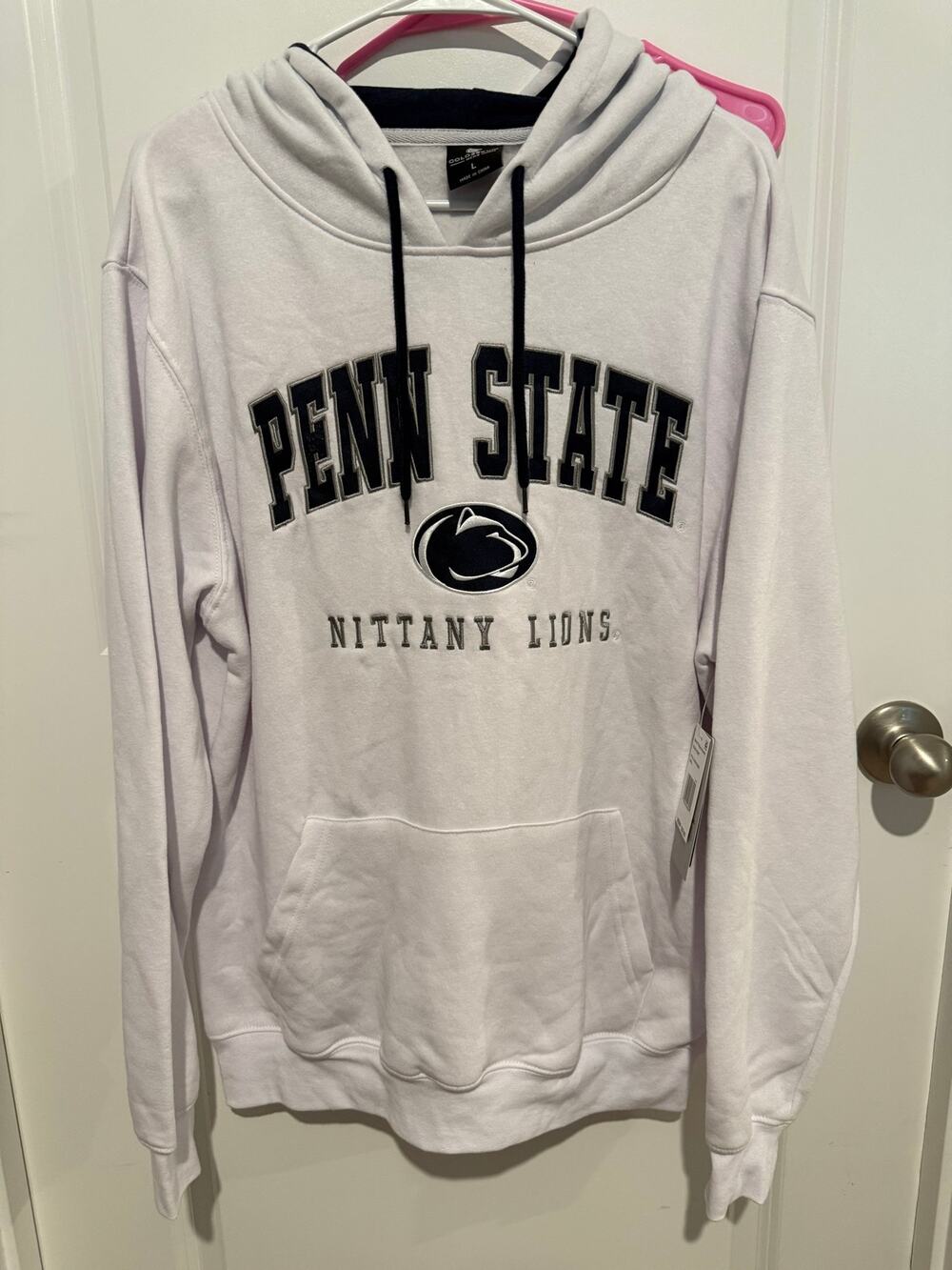 Penn State Nittany Lions Colosseum Men’s L Pullover Hoodie White NWT